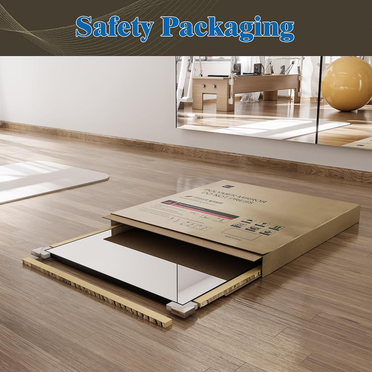 67"x20" Full Length Floor Mirror with Wheels,Glassless Shatterproof Mirror