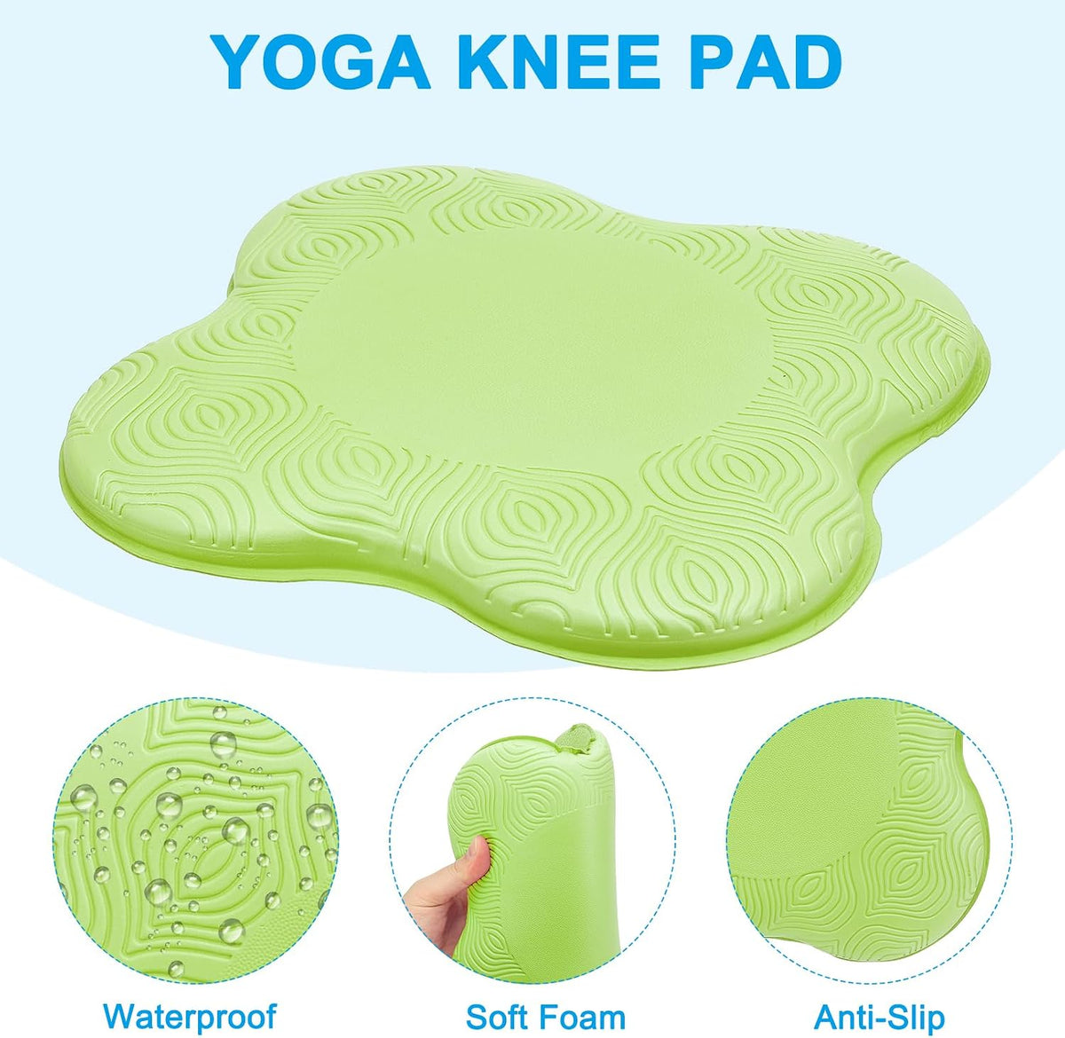 Yoga Knee Pads Cushion PU Foam Yoga Knee Mat Extra Thick Pilates Kneeling Pad for for Women Men Wrist Hands Head Exercise