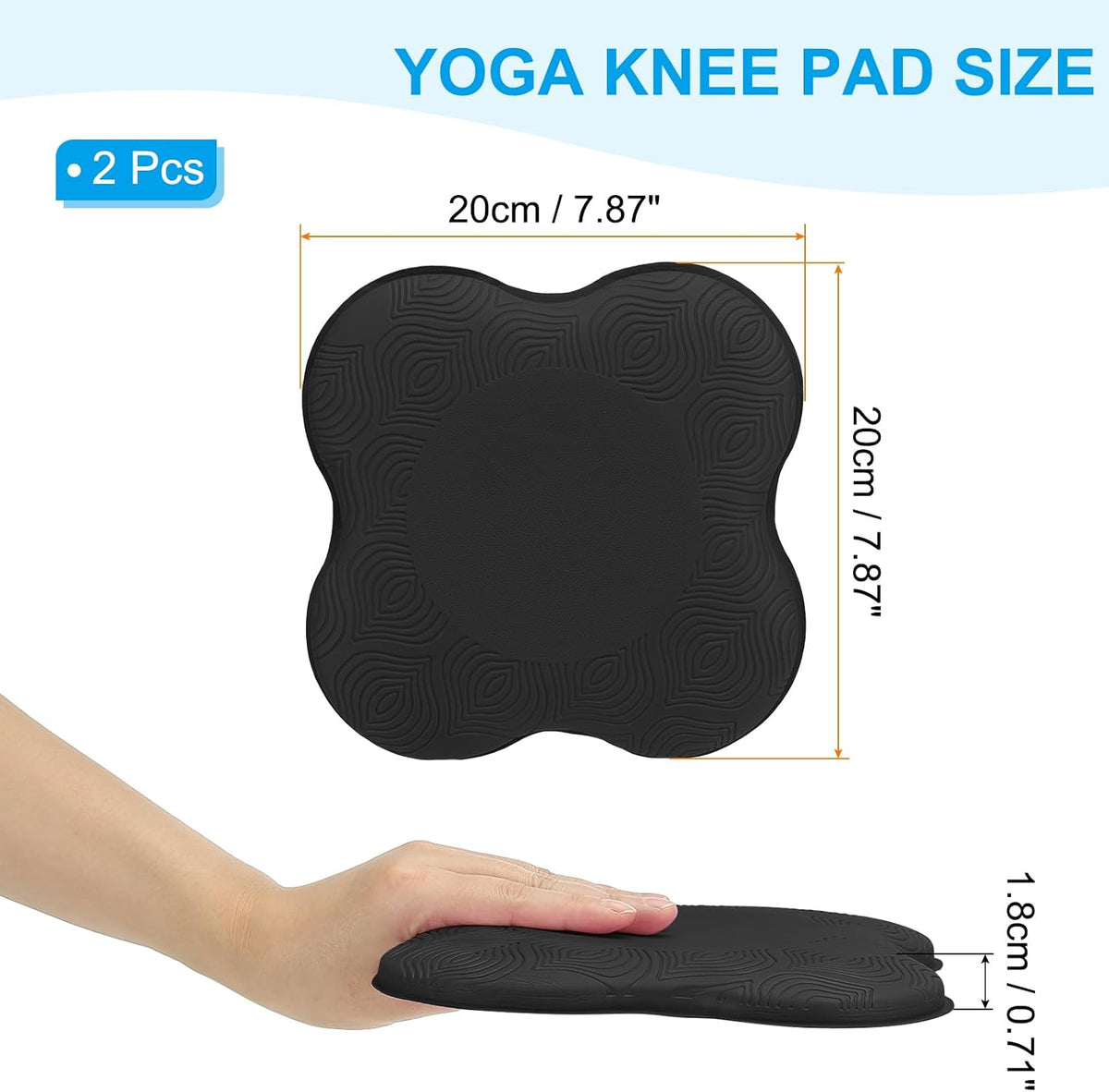 Yoga Knee Pads Cushion PU Foam Yoga Knee Mat Extra Thick Pilates Kneeling Pad for for Women Men Wrist Hands Head Exercise