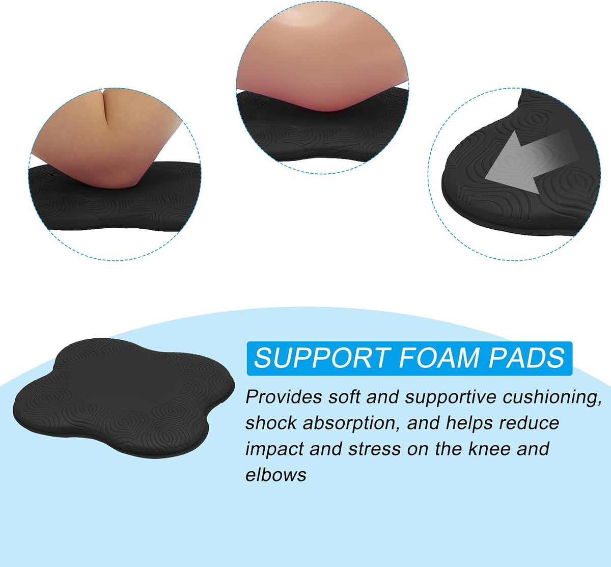 Yoga Knee Pads Cushion PU Foam Yoga Knee Mat Extra Thick Pilates Kneeling Pad for for Women Men Wrist Hands Head Exercise