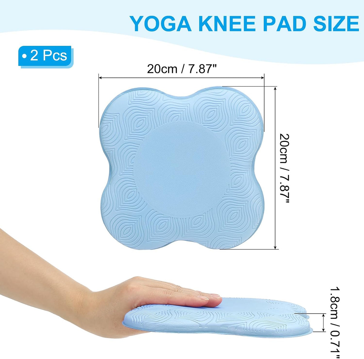 Yoga Knee Pads Cushion PU Foam Yoga Knee Mat Extra Thick Pilates Kneeling Pad for for Women Men Wrist Hands Head Exercise