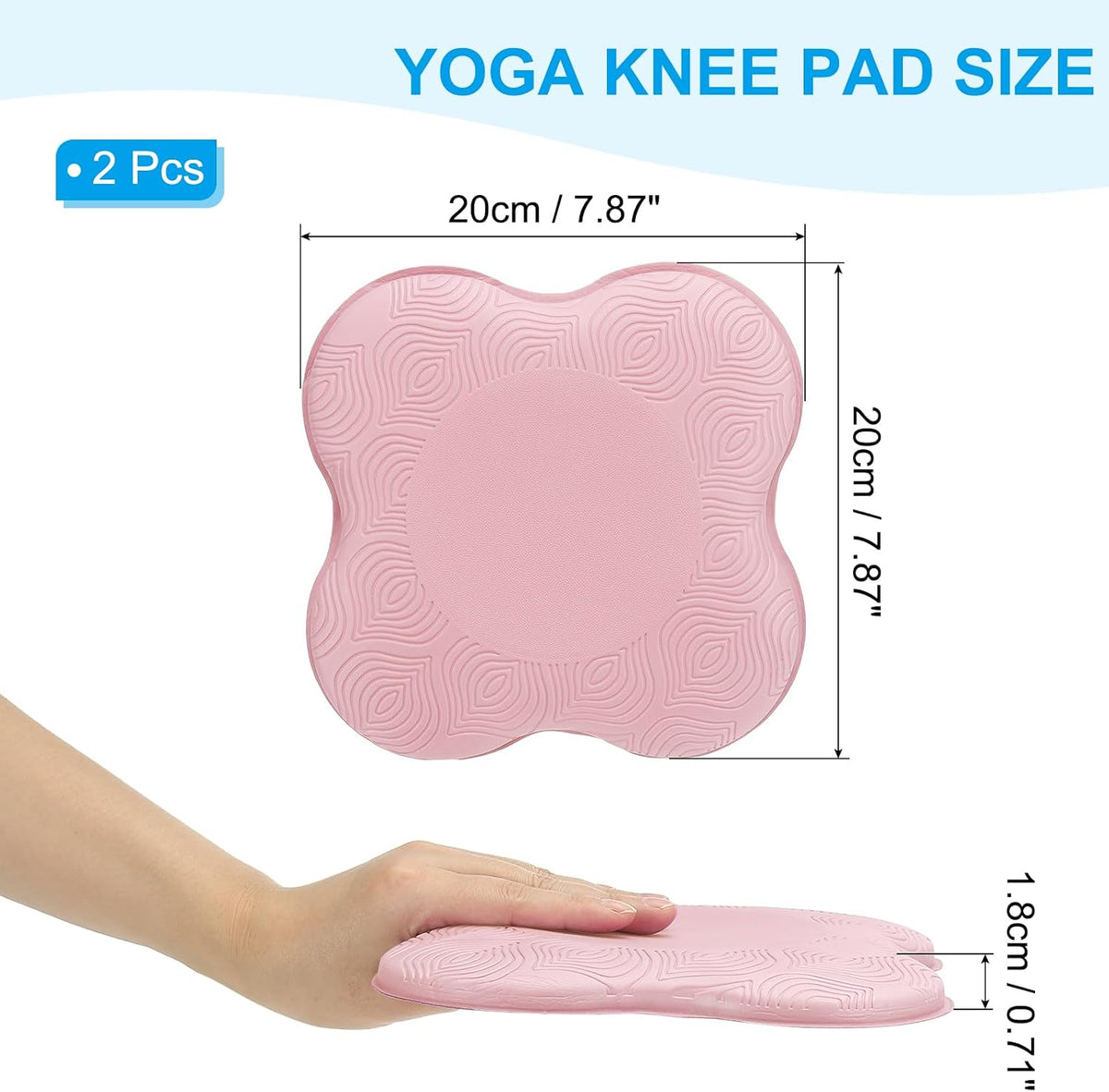 Yoga Knee Pads Cushion PU Foam Yoga Knee Mat Extra Thick Pilates Kneeling Pad for for Women Men Wrist Hands Head Exercise