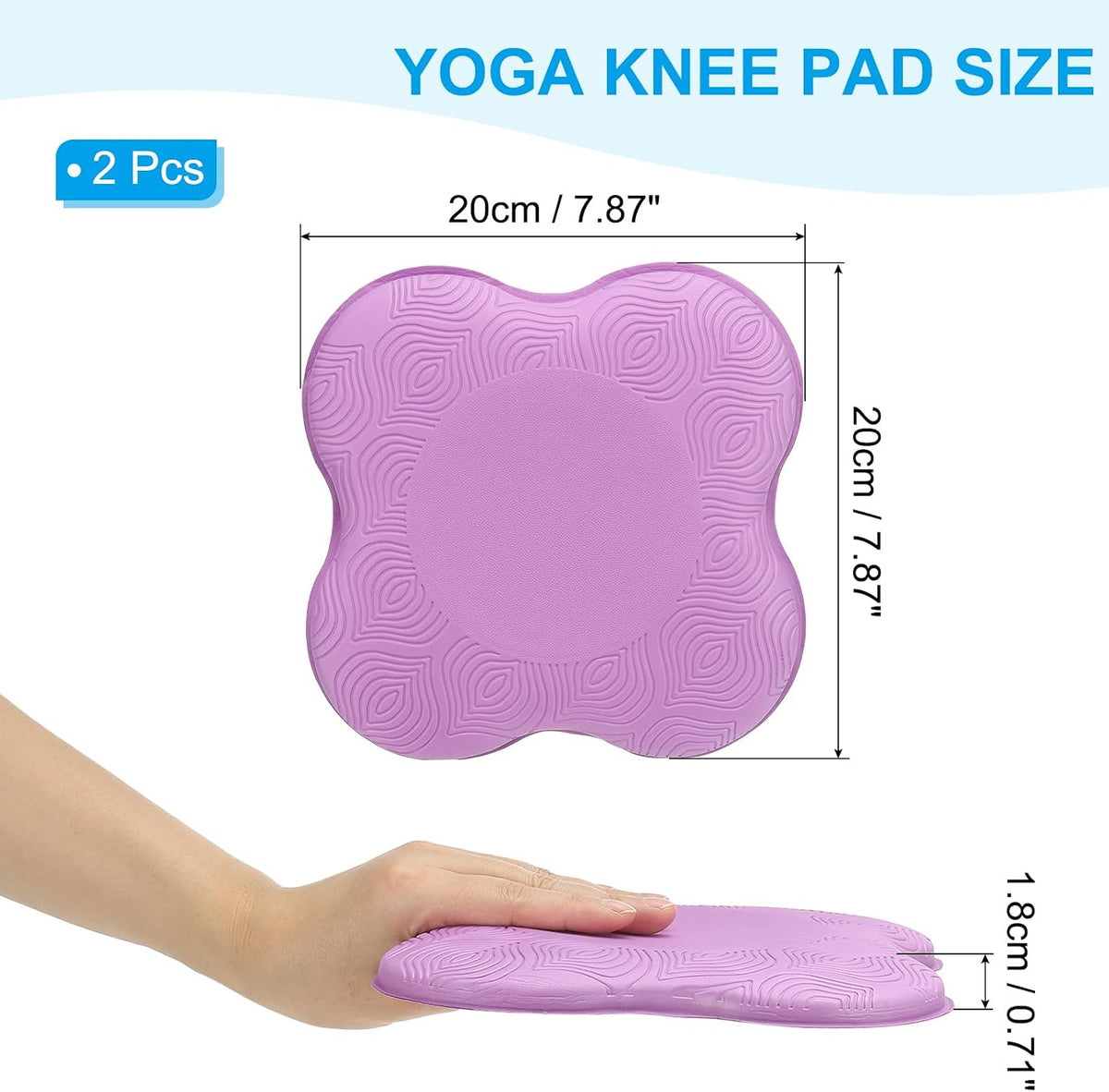 Yoga Knee Pads Cushion PU Foam Yoga Knee Mat Extra Thick Pilates Kneeling Pad for for Women Men Wrist Hands Head Exercise