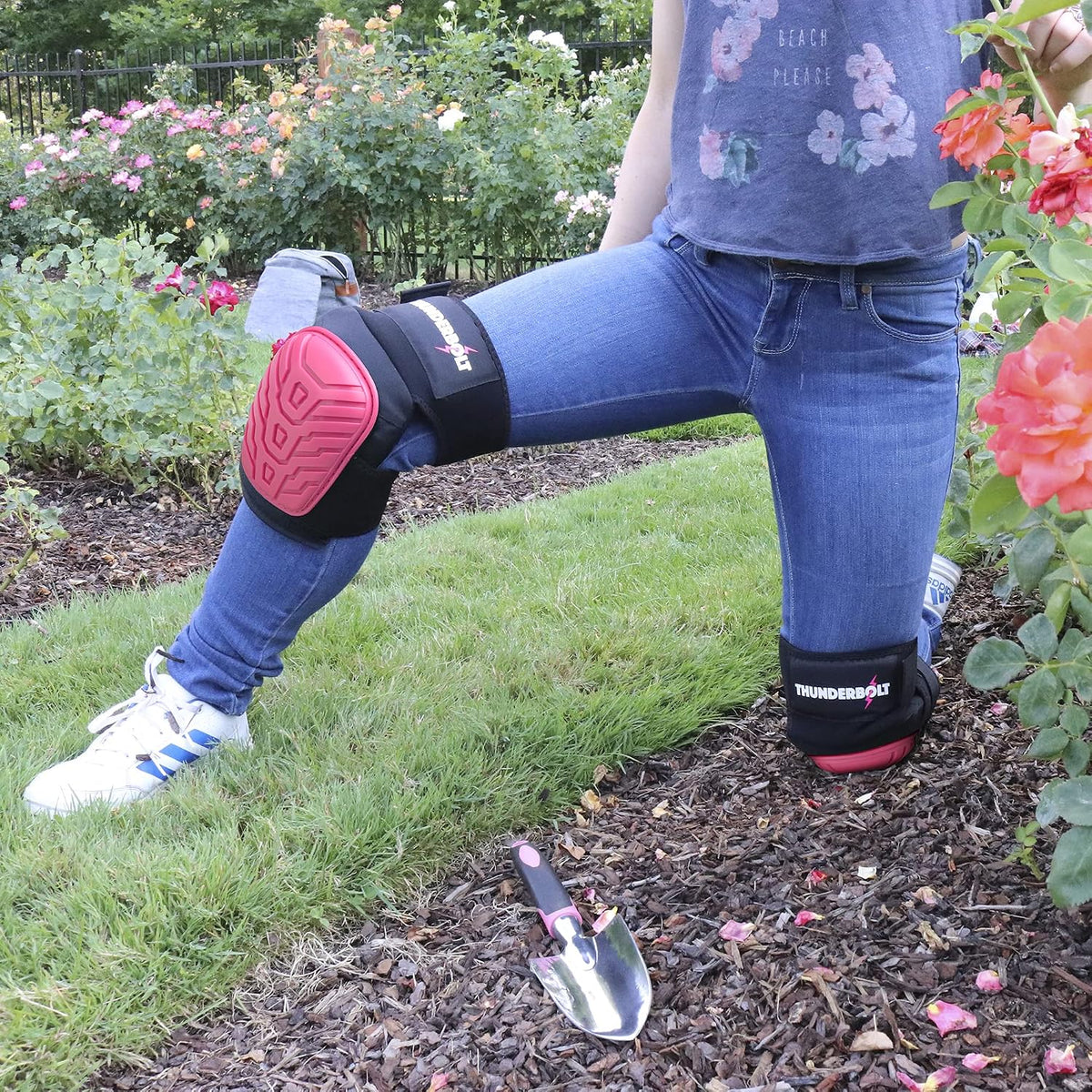 Knee Pads for Women for Work for Flooring, Gardening, Cleaning, Tile Work, with Comfortable Gel Cushion and Anti-Slip Straps