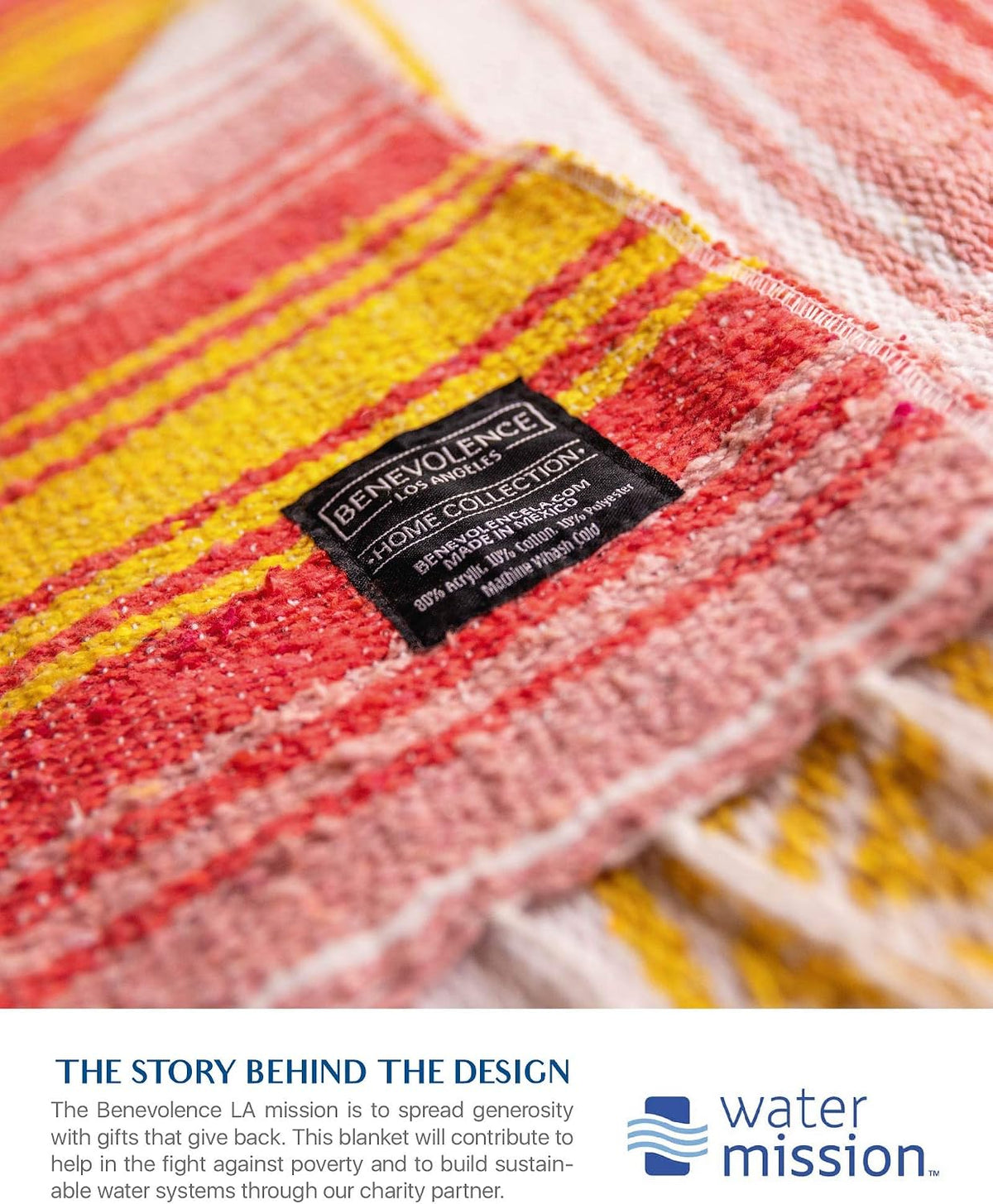 Authentic Mexican Blanket – Handwoven Falsa Serape Throw – Beach, Camping, Picnic & Yoga Blanket – Lightweight Cotton Throw for Outdoor & Home – Mandarin, 50x70 in