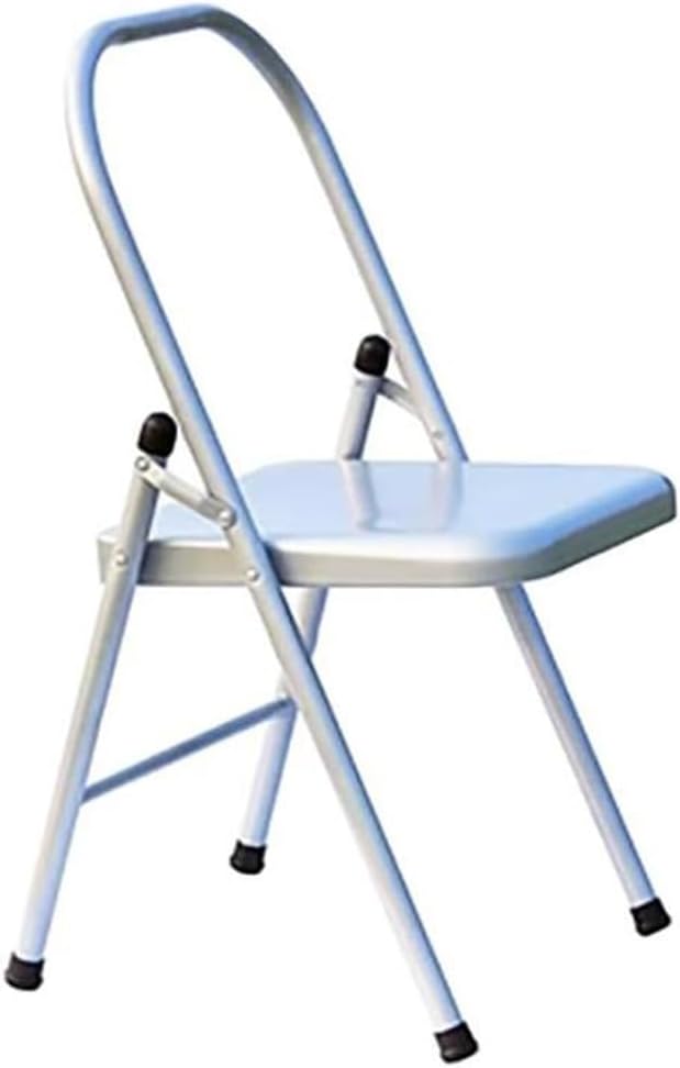 Iyengar Yoga Chair Backless Chair for Yoga Practice Metal Yoga Assist Chair Foldable Yoga Auxiliary Chair for Deepening Yoga Practice