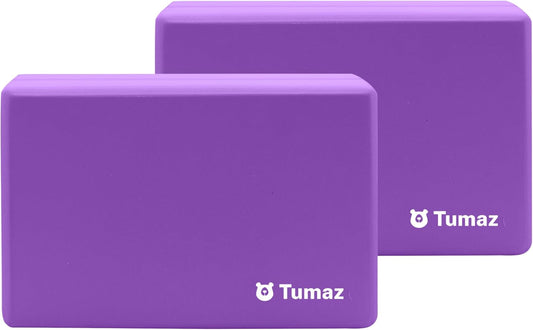 Non-Slip Yoga Blocks，High-Density EVA Foam 2 Pack for Yoga & Pilates