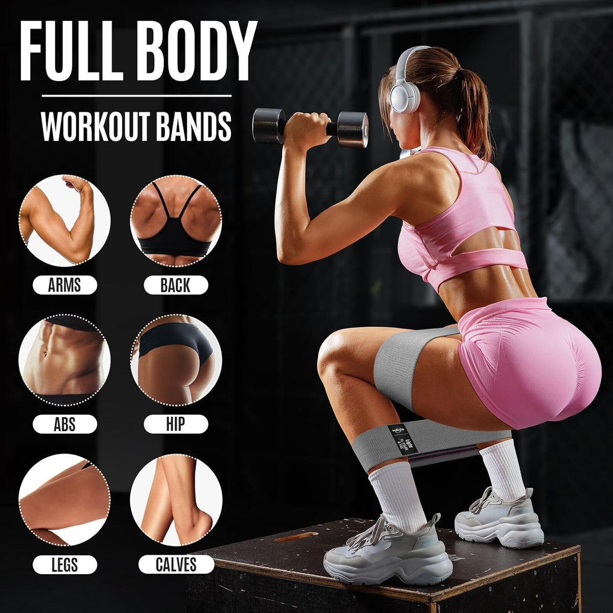 Fabric Resistance Bands for Working Out, Exercise Bands for Glutes and Legs