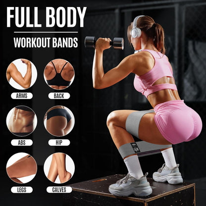 Fabric Resistance Bands for Working Out, Exercise Bands for Glutes and Legs