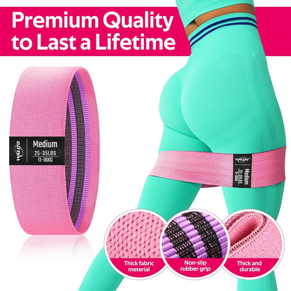 Fabric Resistance Bands for Working Out, Exercise Bands for Glutes and Legs