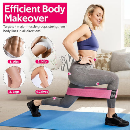 Fabric Resistance Bands for Working Out, Exercise Bands for Glutes and Legs