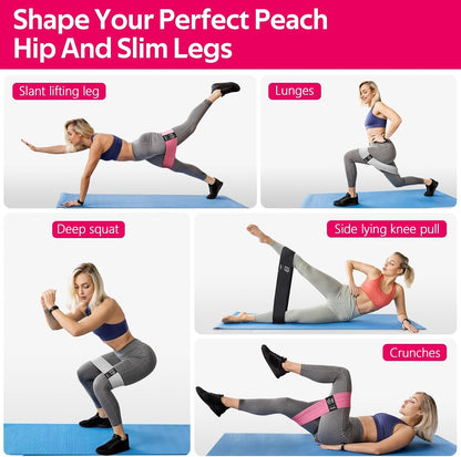 Fabric Resistance Bands for Working Out, Exercise Bands for Glutes and Legs