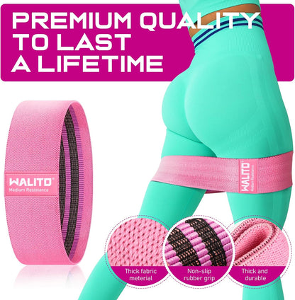 Fabric Resistance Bands for Working Out, Exercise Bands for Glutes and Legs