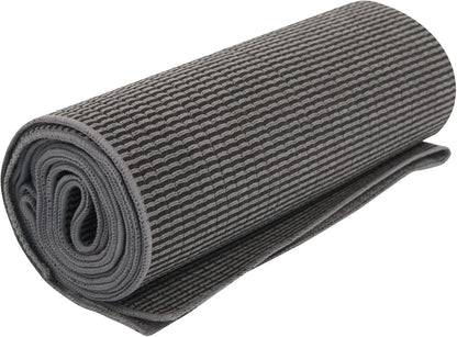 Yoga Towel - Graphite - Soft, Absorbent, Fast Drying, Non-Slip Backing, use by iteself or Over a Yoga mat, hot Yoga, Helps with Slippery Hands and feet