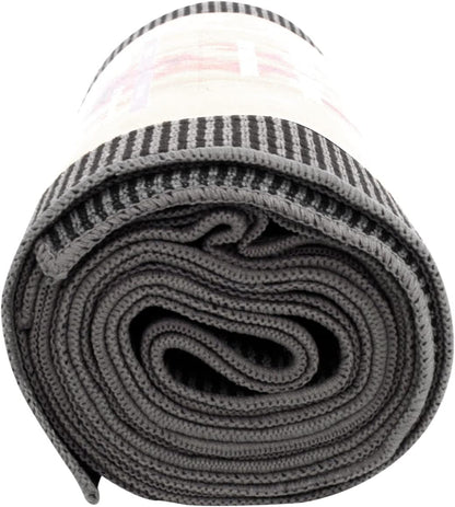 Yoga Towel - Graphite - Soft, Absorbent, Fast Drying, Non-Slip Backing, use by iteself or Over a Yoga mat, hot Yoga, Helps with Slippery Hands and feet