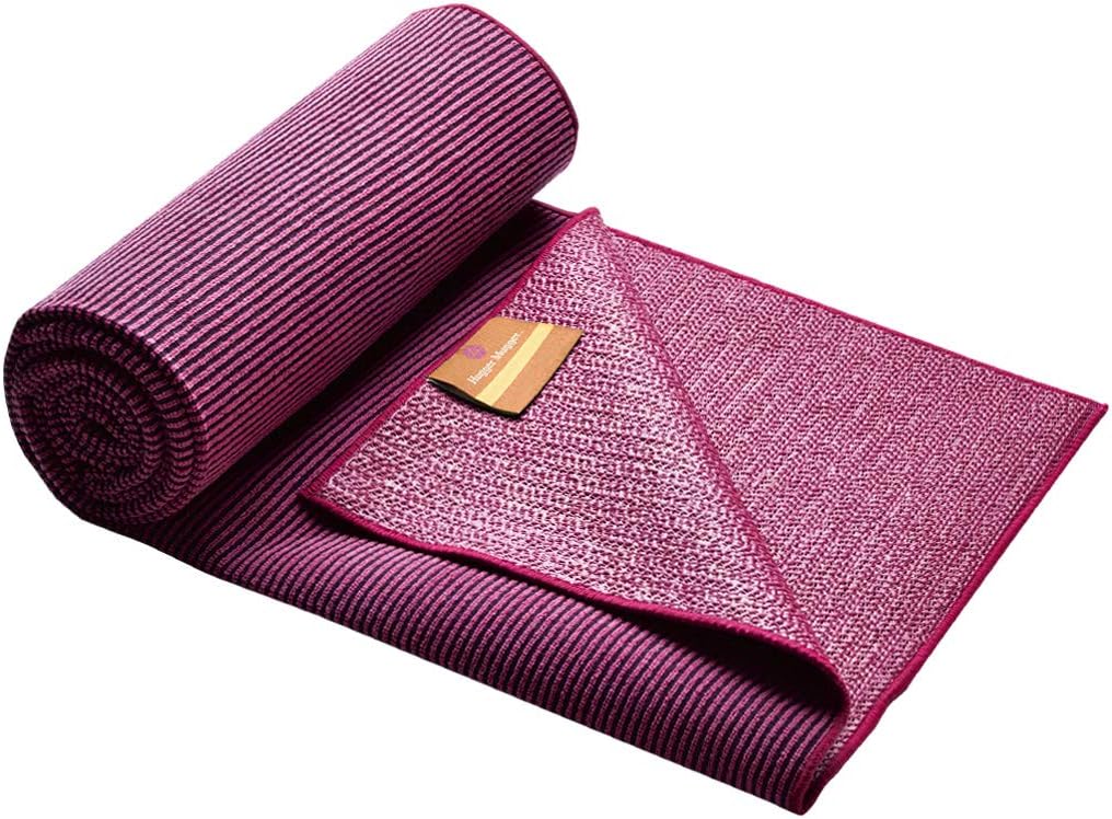 Yoga Towel - Graphite - Soft, Absorbent, Fast Drying, Non-Slip Backing, use by iteself or Over a Yoga mat, hot Yoga, Helps with Slippery Hands and feet