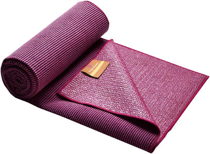 Yoga Towel - Graphite - Soft, Absorbent, Fast Drying, Non-Slip Backing, use by iteself or Over a Yoga mat, hot Yoga, Helps with Slippery Hands and feet