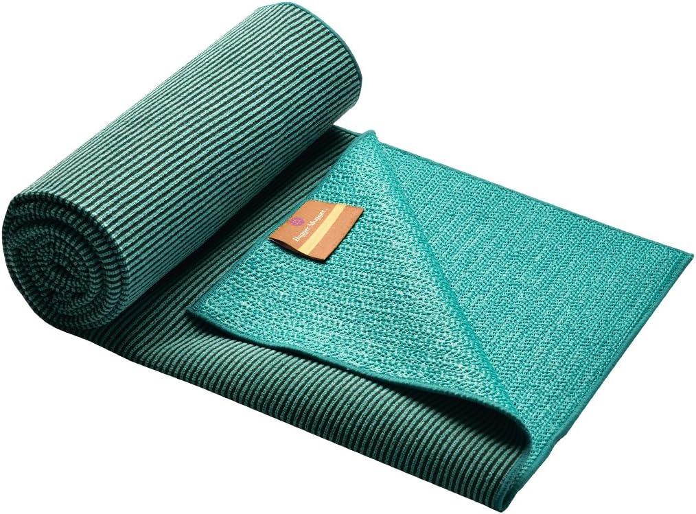 Yoga Towel - Graphite - Soft, Absorbent, Fast Drying, Non-Slip Backing, use by iteself or Over a Yoga mat, hot Yoga, Helps with Slippery Hands and feet