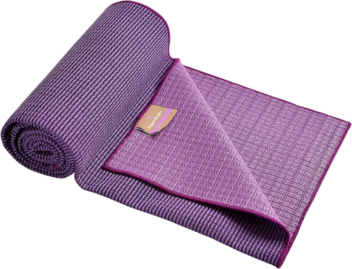 Yoga Towel - Graphite - Soft, Absorbent, Fast Drying, Non-Slip Backing, use by iteself or Over a Yoga mat, hot Yoga, Helps with Slippery Hands and feet