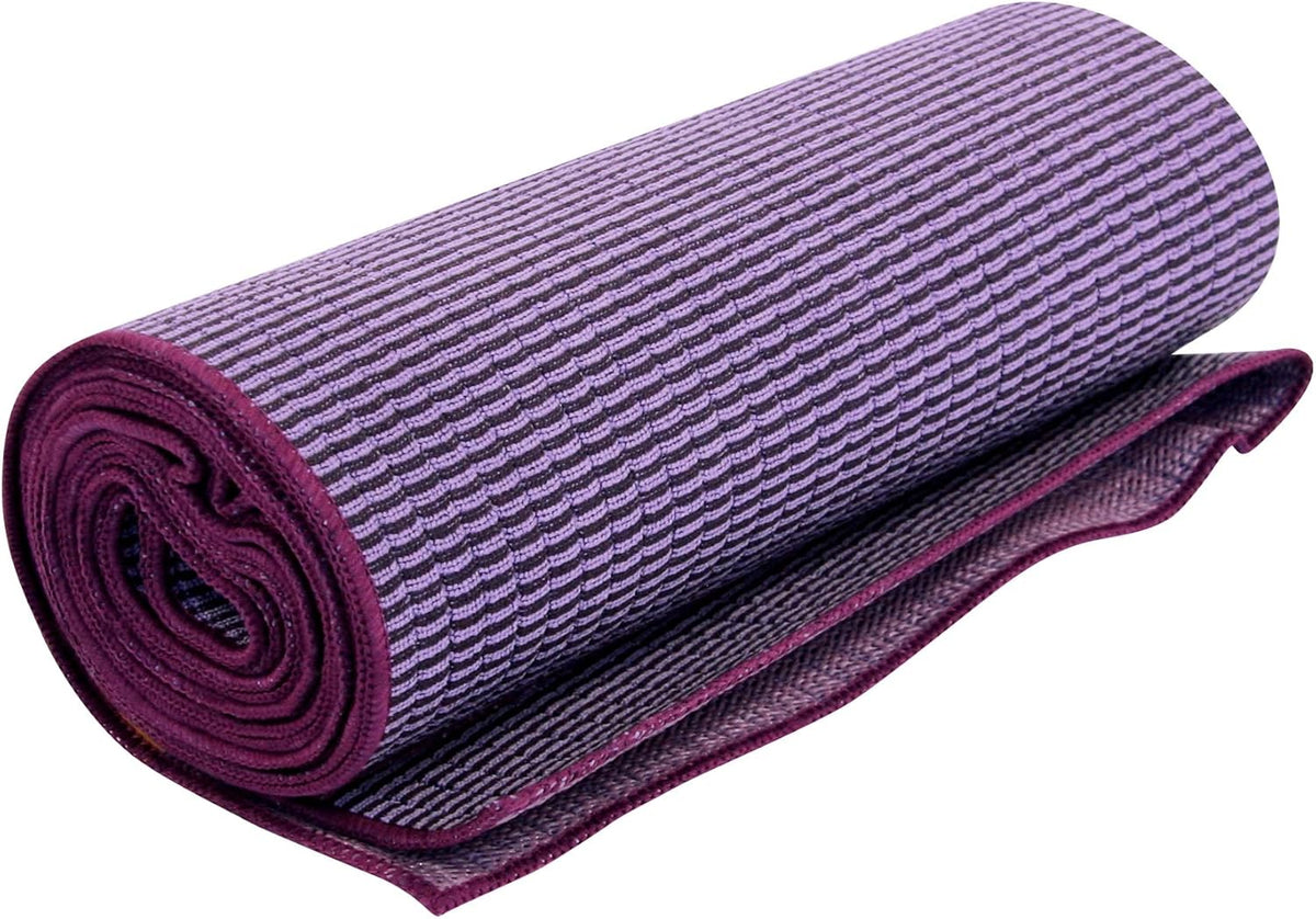 Yoga Towel - Graphite - Soft, Absorbent, Fast Drying, Non-Slip Backing, use by iteself or Over a Yoga mat, hot Yoga, Helps with Slippery Hands and feet
