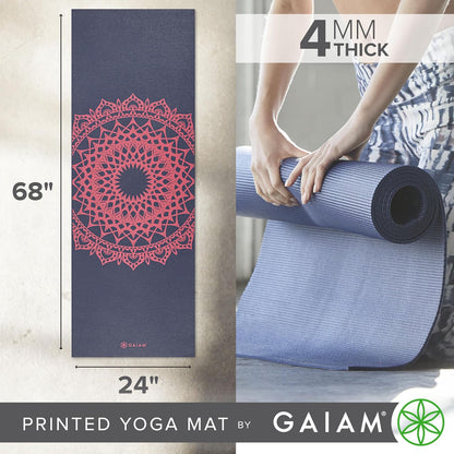 Yoga Mat Classic Print, 4mm Non-Slip Mat