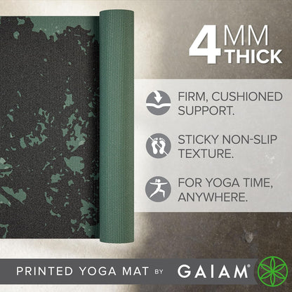 Yoga Mat Classic Print, 4mm Non-Slip Mat
