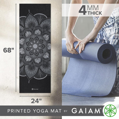 Yoga Mat Classic Print, 4mm Non-Slip Mat