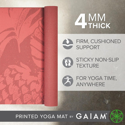 Yoga Mat Classic Print, 4mm Non-Slip Mat