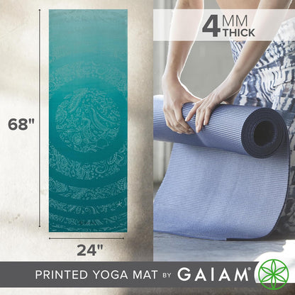 Yoga Mat Classic Print, 4mm Non-Slip Mat