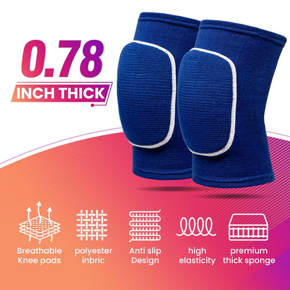 Volleyball Knee Pads,Knee Pads for Women,Men,Kids,Girls,Knee Brace for Basketball Volleyball Football Dance Yoga Tennis Running Cycling Workout Climbing (Black, Medium)