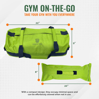 Sandbags for Working Out - 50 to 90 lbs - Adjustable Heavy Duty Equipment for Weight Training - 1 Outer, 3 Inner Sandbags - Portable Tough Workout - Non Slam