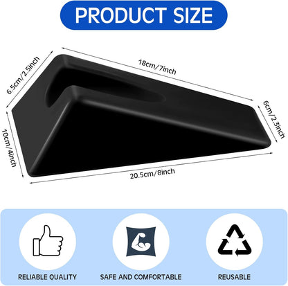 Mobilization Wedge 7.9 x 4.1 x 2 Inch Triangle Therapy Non Slip Silicone Wedge Pillow Sturdy Support for Relieve Spinal Pain Rehabilitation Tool(Gray)