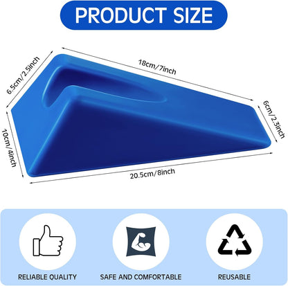 Mobilization Wedge 7.9 x 4.1 x 2 Inch Triangle Therapy Non Slip Silicone Wedge Pillow Sturdy Support for Relieve Spinal Pain Rehabilitation Tool(Gray)
