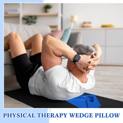 Mobilization Wedge 7.9 x 4.1 x 2 Inch Triangle Therapy Non Slip Silicone Wedge Pillow Sturdy Support for Relieve Spinal Pain Rehabilitation Tool(Gray)