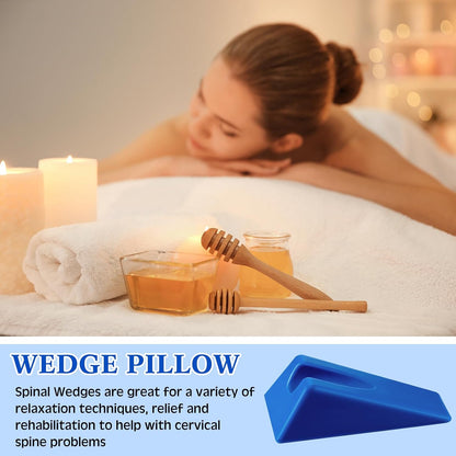 Mobilization Wedge 7.9 x 4.1 x 2 Inch Triangle Therapy Non Slip Silicone Wedge Pillow Sturdy Support for Relieve Spinal Pain Rehabilitation Tool(Gray)