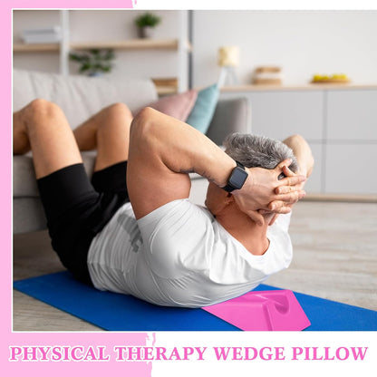 Mobilization Wedge 7.9 x 4.1 x 2 Inch Triangle Therapy Non Slip Silicone Wedge Pillow Sturdy Support for Relieve Spinal Pain Rehabilitation Tool(Gray)