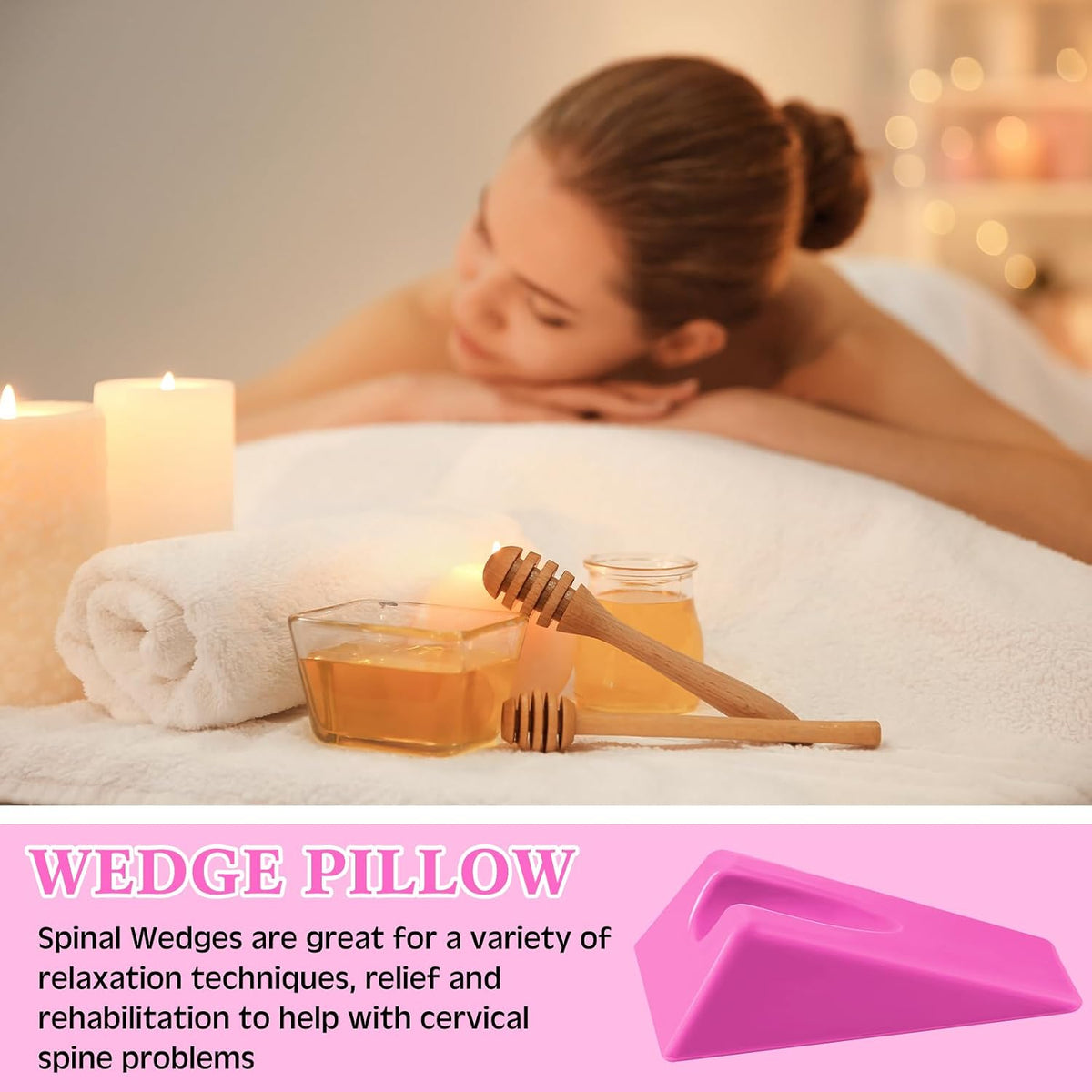Mobilization Wedge 7.9 x 4.1 x 2 Inch Triangle Therapy Non Slip Silicone Wedge Pillow Sturdy Support for Relieve Spinal Pain Rehabilitation Tool(Gray)