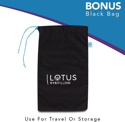 Lotus Lavender Eye Pillow - Weighted Mask for Yoga & Sleep | NOLAVA Sleep & Wellbeing App included; warm or cool headache relief; organic cotton, lavender-flaxseed fill.