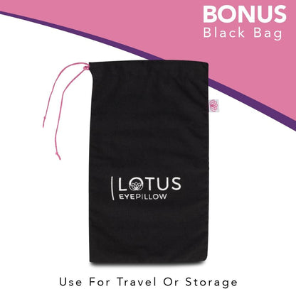 Lotus Lavender Eye Pillow - Weighted Mask for Yoga & Sleep | NOLAVA Sleep & Wellbeing App included; warm or cool headache relief; organic cotton, lavender-flaxseed fill.
