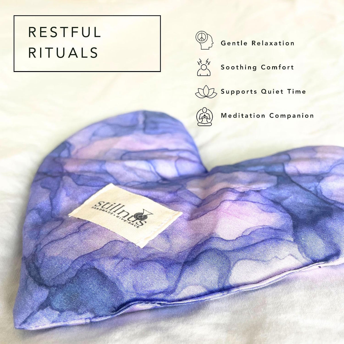 Weighted Heart Eye Pillow & Eye Mask Sunday Gingham Gift for Women