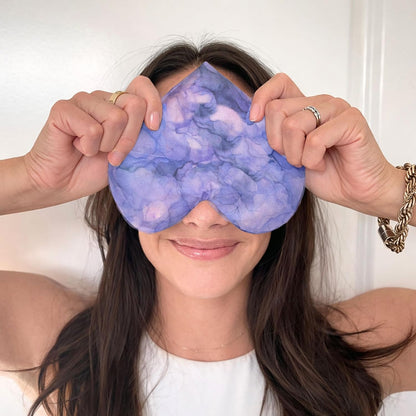 Weighted Heart Eye Pillow & Eye Mask Sunday Gingham Gift for Women