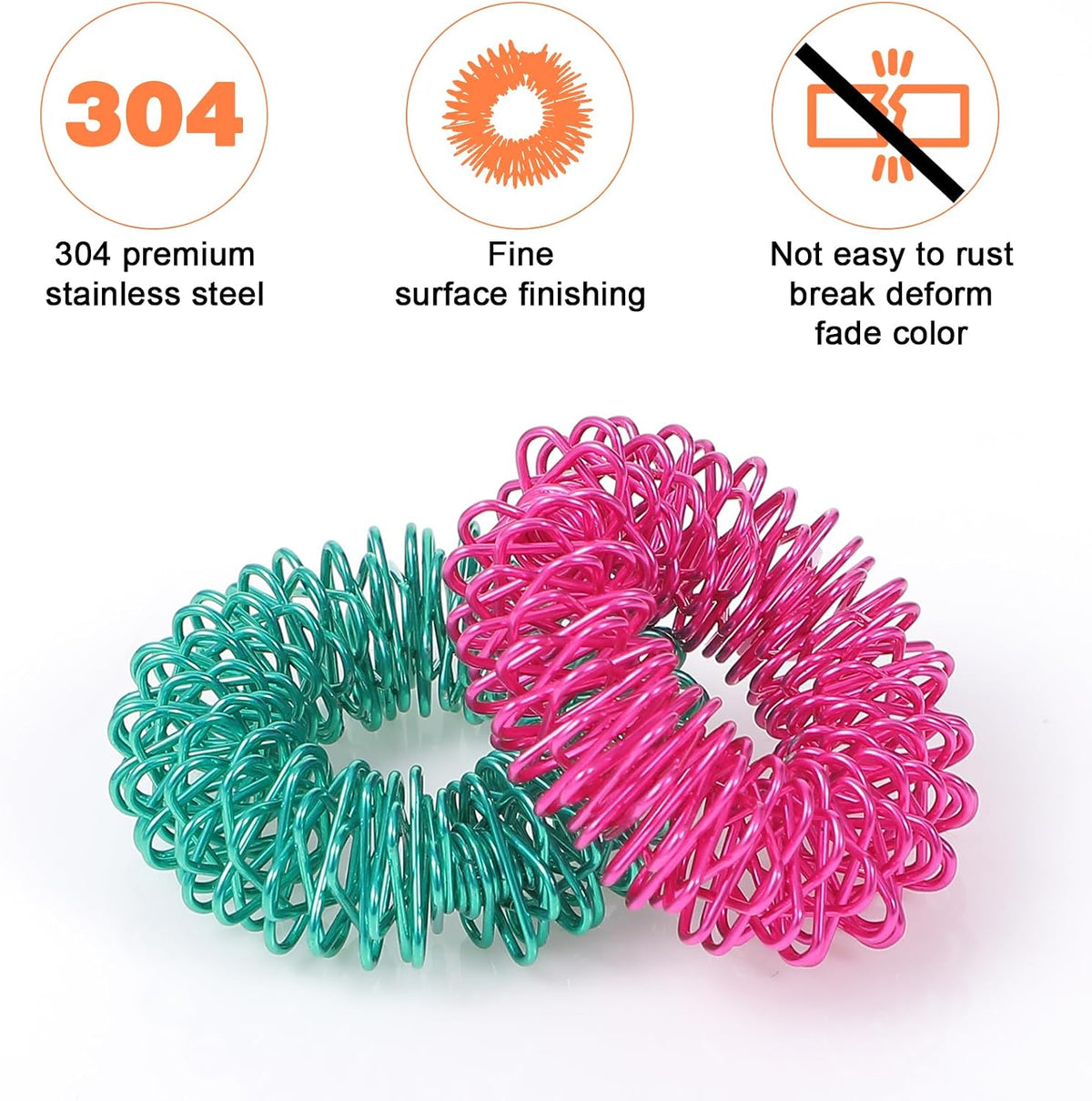 20 Pcs Acupressure Rings, Finger Massager Set Spiky Sensory Rings for Fingers Stress Relief Fidget Sensory Massager for Teens Adults