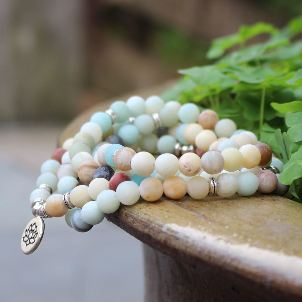8mm 108 Mala Beads Wrap Bracelet Necklace for Yoga Charm Bracelet Natural Gemstone Jewelry for Women Men
