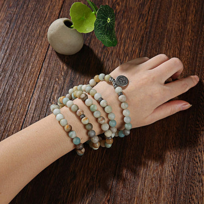 8mm 108 Mala Beads Wrap Bracelet Necklace for Yoga Charm Bracelet Natural Gemstone Jewelry for Women Men