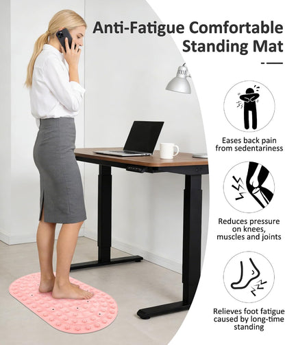 Silicone Foot Massage Acupressure Mat with Reflexology Points 30'' x 18''