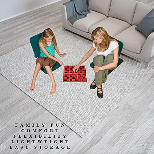 Original BackJack-Made in THE USA- Royal Cotton Fabric Lightweight Floor Seating Chair for Gaming, Families, Parents, Daycare, Back Support, Reading, Yoga, Meditation, Dorm, School