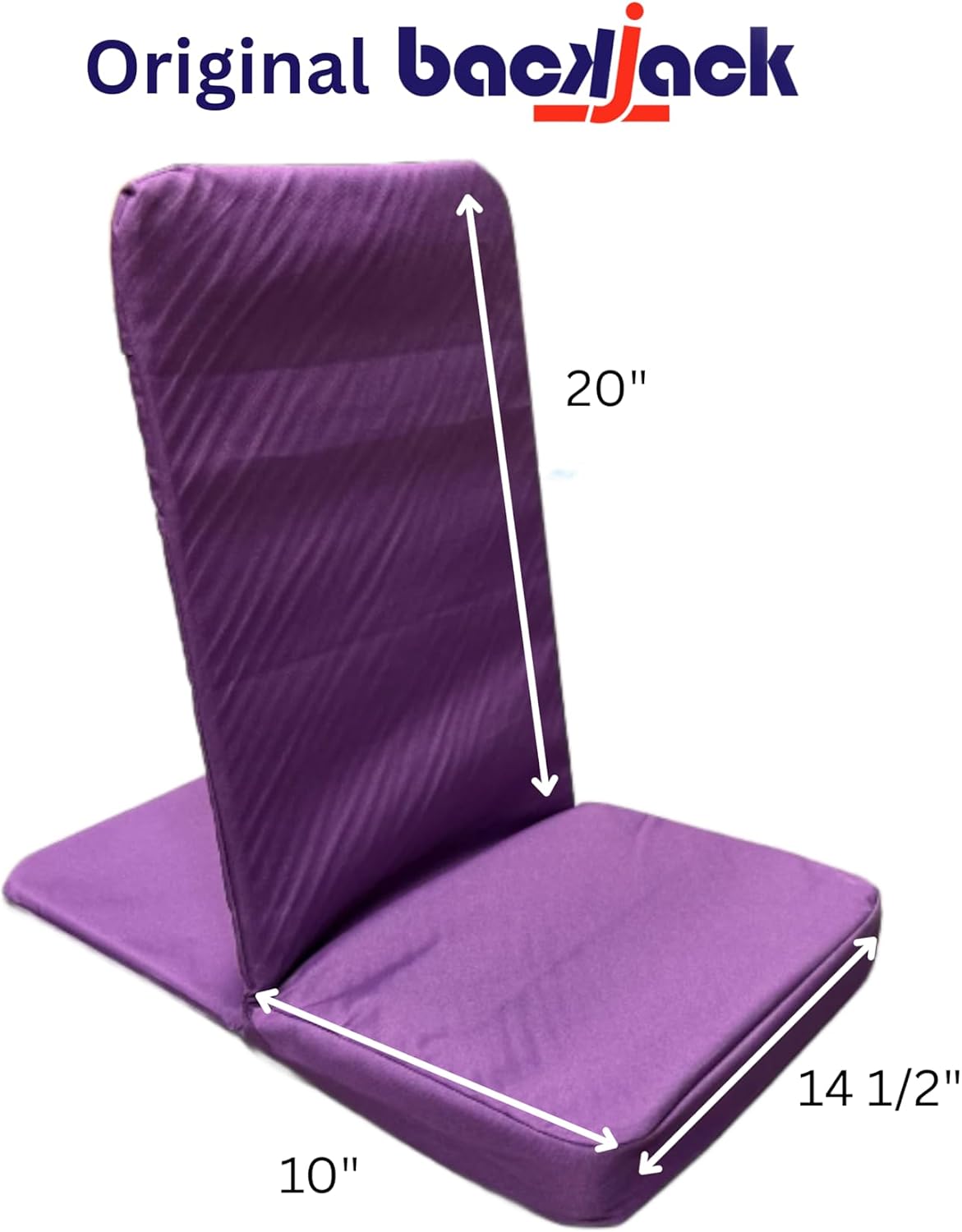 Original BackJack-Made in THE USA- Royal Cotton Fabric Lightweight Floor Seating Chair for Gaming, Families, Parents, Daycare, Back Support, Reading, Yoga, Meditation, Dorm, School