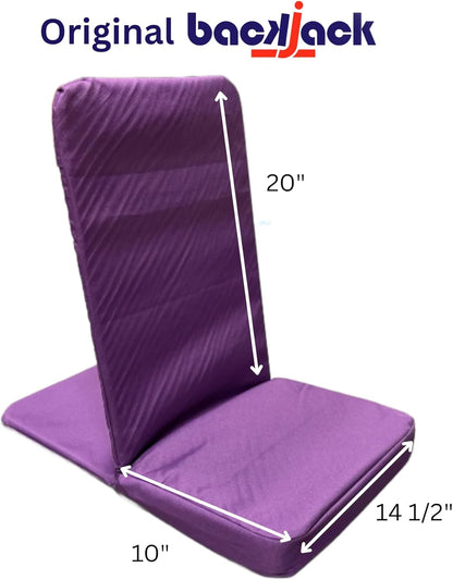 Original BackJack-Made in THE USA- Royal Cotton Fabric Lightweight Floor Seating Chair for Gaming, Families, Parents, Daycare, Back Support, Reading, Yoga, Meditation, Dorm, School