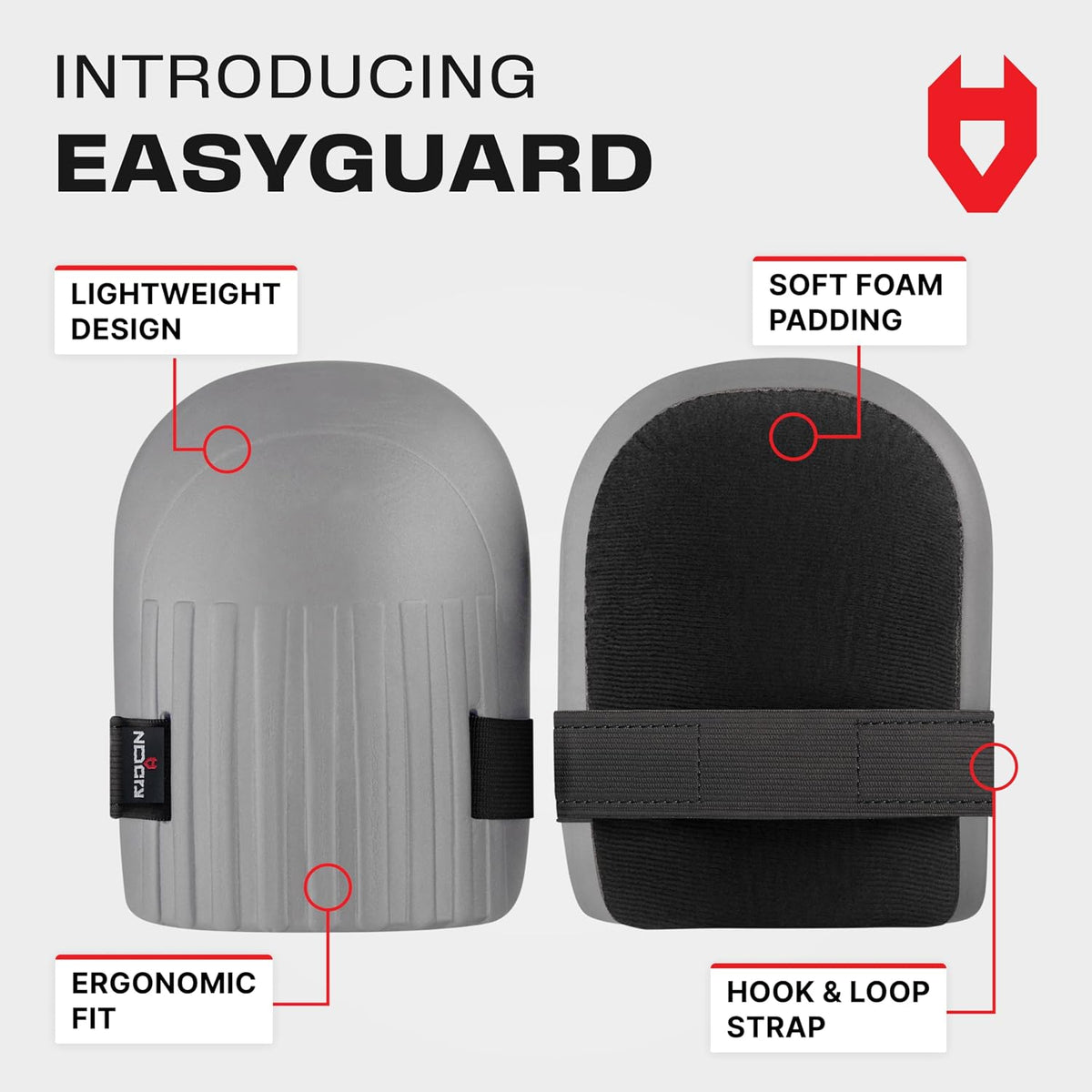 Gardening Knee Pads for Women and Men – Waterproof Foam Padding in a Lightweight Yet Durable Design; Easy to Wear with Adjustable Elastic Hook-and-Loop Straps – Ideal for the Garden and Yard Work