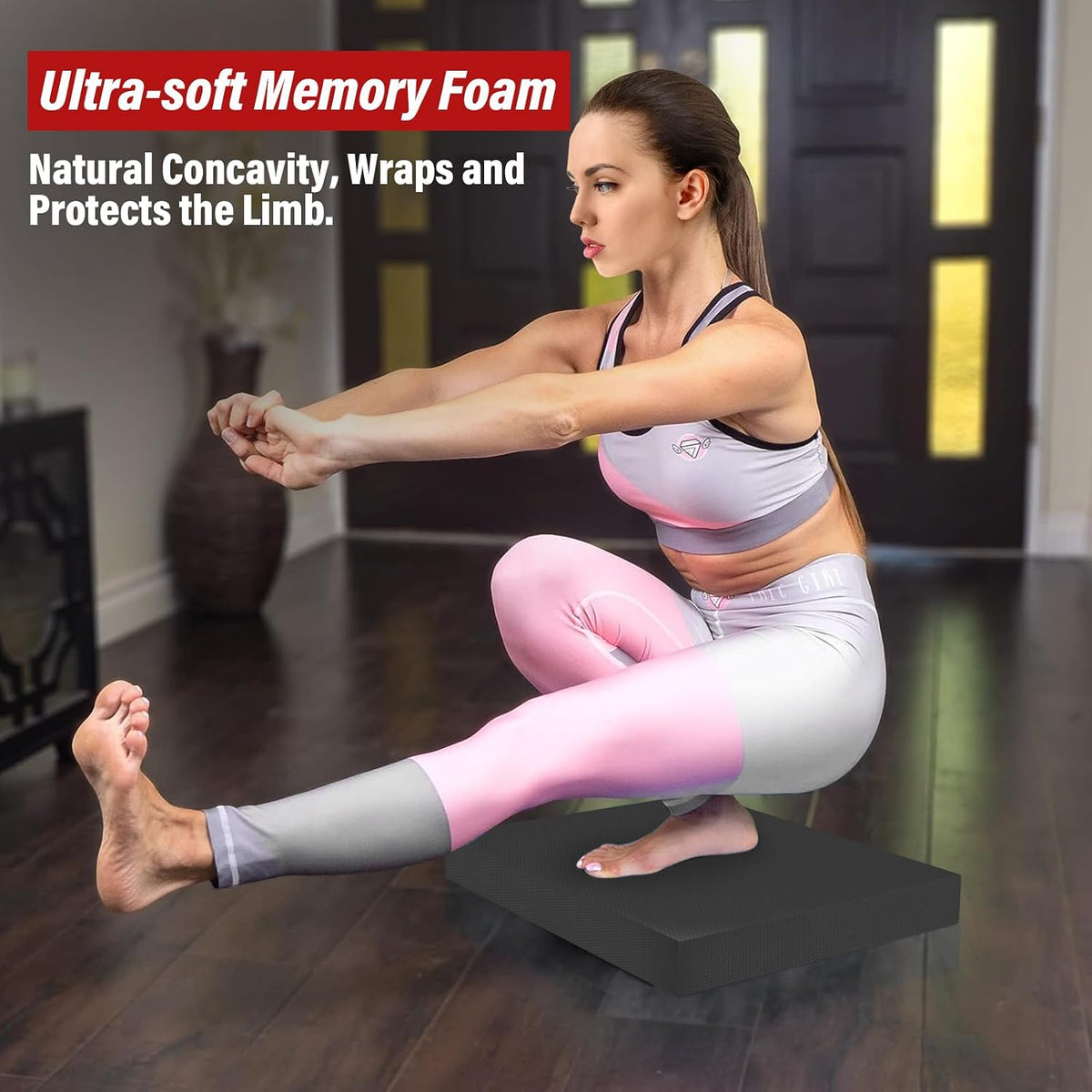 Balance Pad- Foam Balance Pad for Workout, Non-Slip & Water-Resistant Stability Trainer Mat, Soft TPE Exercise Foam Mat for Rehabilitation Stability,Physical Therapy,Fitness,Yoga (15.7" * 13" * 2")